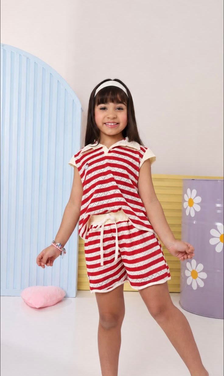 conjunto crochê listrado hello kitty